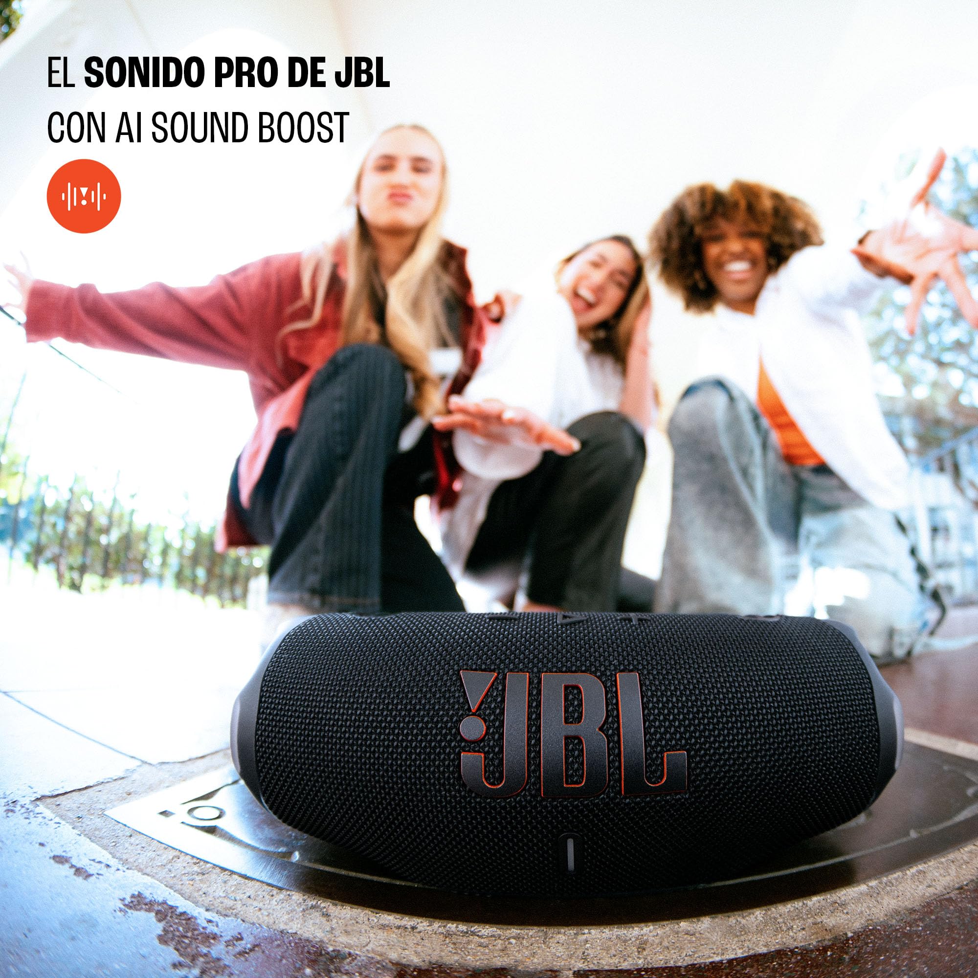 JBL Charge 6 - Waterproof & Drop-Proof Bluetooth Speaker, Bold JBL Pro Sound with AI Sound Boost, 28Hrs Playtime, Built-in powerbank & Comes with a Sturdy/Removable Carrying Strap