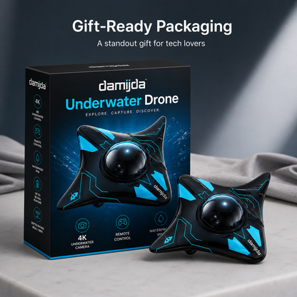 Damijda Underwater Drone – Remote-Control Ocean Explorer with 4K Camera, LED Lights & 1-Year Warranty