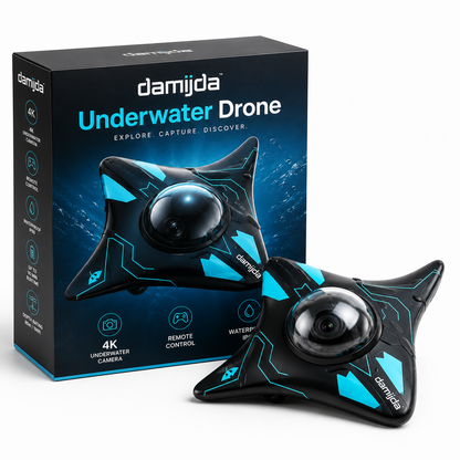 Damijda Underwater Drone – Remote-Control Ocean Explorer with 4K Camera, LED Lights & 1-Year Warranty