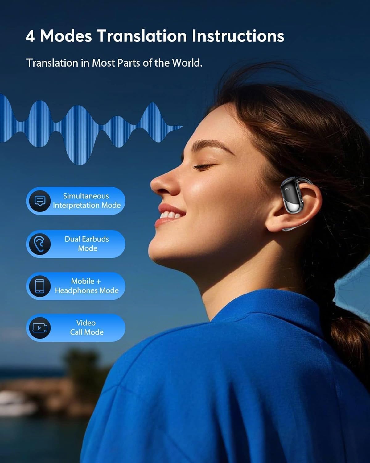 Damfit Pro Ai Languages Translator Ear Buds