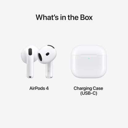 AirPods 4 with MagSafe Case (USB-C) Bluetooth (White, True Wireless) With One Year Warranty