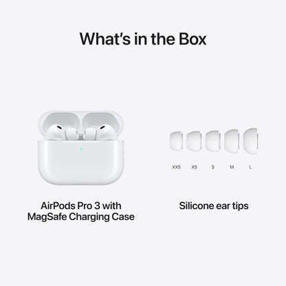 AirPods Pro (3nd generation) with MagSafe Case (USB-C) Bluetooth (White, True Wireless) With One Year Warranty