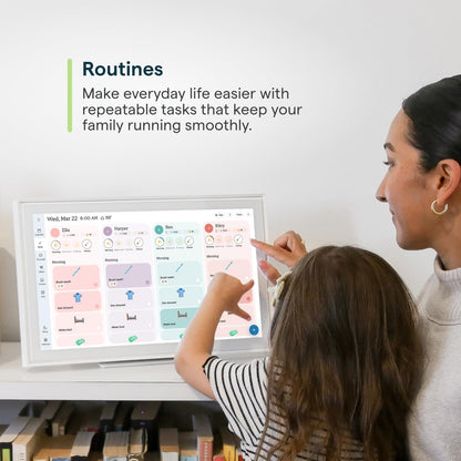 15-inch Wall Planner Digital Calendar & Chore Chart, Smart Touchscreen Interactive Display