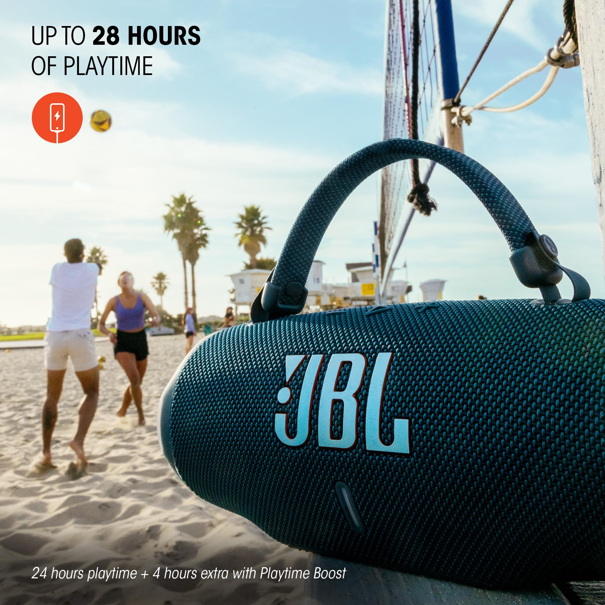 JBL Charge 6 - Waterproof & Drop-Proof Bluetooth Speaker, Bold JBL Pro Sound with AI Sound Boost, 28Hrs Playtime, Built-in powerbank & Comes with a Sturdy/Removable Carrying Strap
