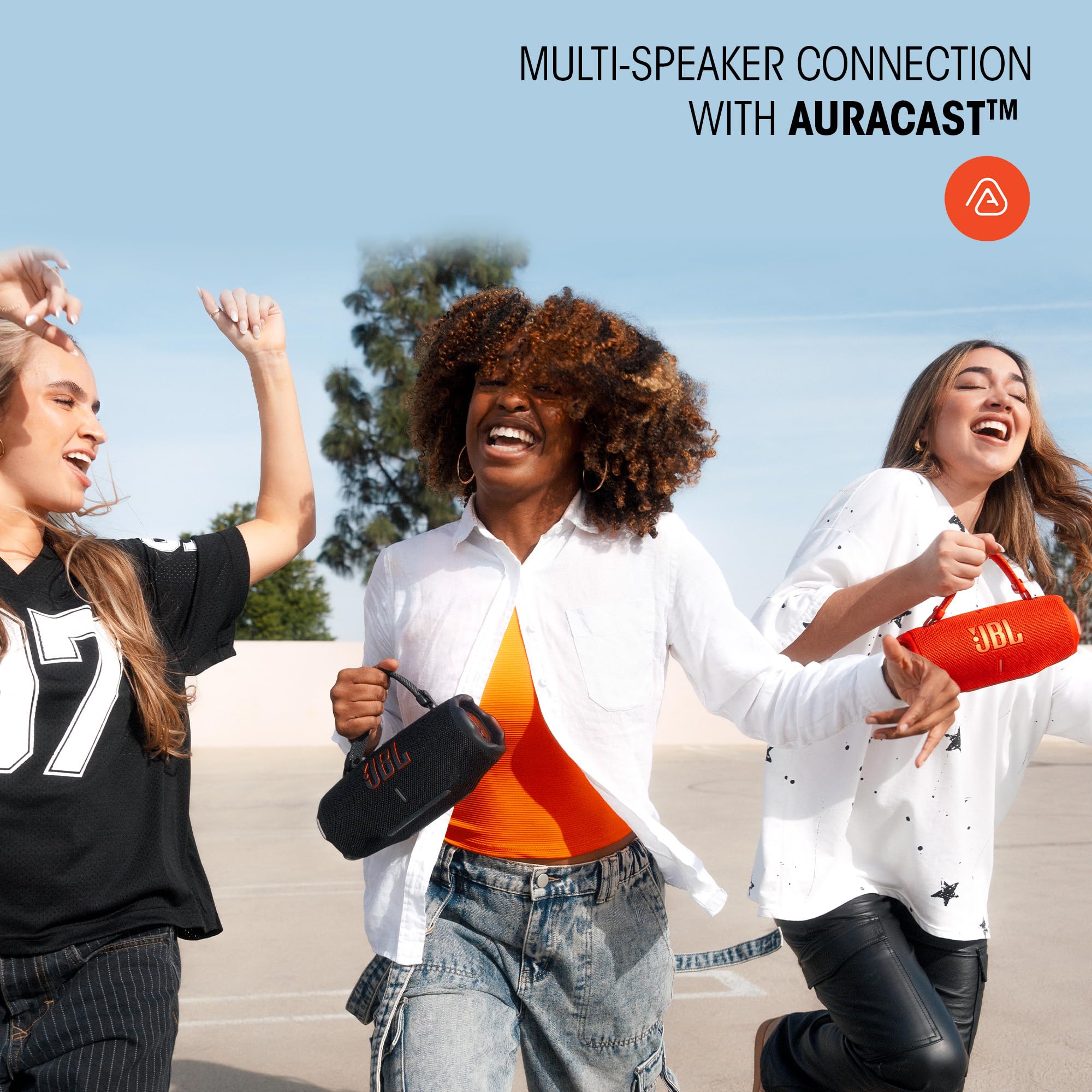 JBL Charge 6 - Waterproof & Drop-Proof Bluetooth Speaker, Bold JBL Pro Sound with AI Sound Boost, 28Hrs Playtime, Built-in powerbank & Comes with a Sturdy/Removable Carrying Strap